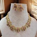 Jewel Addiction Gold Plated Pota Stone And Beads Necklace Set