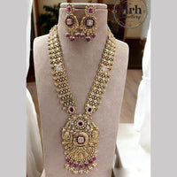 Jewel Addiction Gold Plated Pota Stone And Beads Long Necklace Set