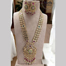 Jewel Addiction Gold Plated Pota Stone And Beads Long Necklace Set