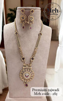 Jewel Addiction Gold Plated Pota Stone Long Necklace Set