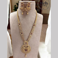 Jewel Addiction Gold Plated Pota Stone Long Necklace Set