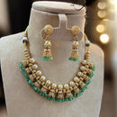 Jewel Addiction Gold Plated Pota Stone And Pearl Necklace Set