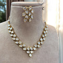 Jewel Addiction Gold Plated Polki Kundan Stone Necklace Set