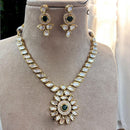Jewel Addiction Gold Plated Polki Kundan Stone Necklace Set