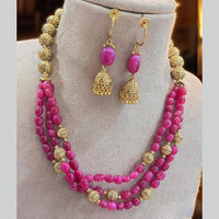 Jewel Addiction Multi-Layer Necklace Set with Gold Plating & BeadsTraditional Jewelry for Celebrations