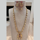 Jewel Addiction Gold Plated Pota Stone Long Necklace Set