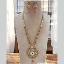 Jewel Addiction Gold Plated Pota Stone Meenakari Long Necklace Set