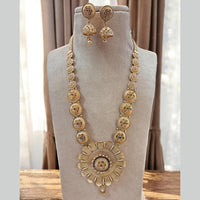 Jewel Addiction Gold Plated Pota Stone Long Necklace Set