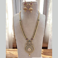Jewel Addiction Gold Plated Pota Stone Long Necklace Set