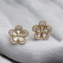 Jewel Addiction Gold Plated Pota Stone And Austrian Stone Studs Earrings