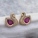 Jewel Addiction Gold Plated Polki Kundan Stone And Beads Studs Earrings