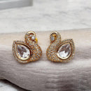 Jewel Addiction Gold Plated Polki Kundan Stone And Beads Studs Earrings