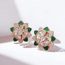 Jewel Addiction Gold Plated Polki Kundan Stone Studs Earrings
