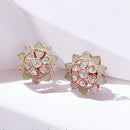 Jewel Addiction Gold Plated Polki Kundan Stone Studs Earrings