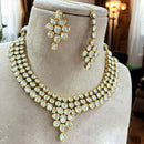 Jewel Addiction Gold Plated Polki Kundan Stone Necklace Set