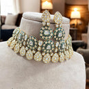 Jewel Addiction Gold Plated Polki Kundan Choker Necklace Set