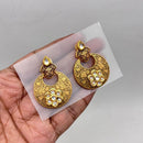 Jewel Addiction Gold Plated Kundan Stone Dangler Earrings