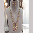 Jewel Addiction Gold Plated Pota Stone Meenakari Long Necklace Set