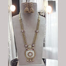 Jewel Addiction Gold Plated Pota Stone Meenakari Long Necklace Set