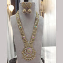 Jewel Addiction Gold Plated Pota Stone Long Necklace Set