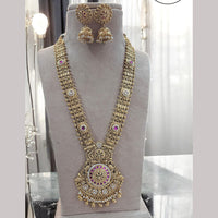 Jewel Addiction Gold Plated Pota Stone Long Necklace Set
