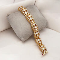 Jewel Addiction Copper Gold Polki Kundan Openable Bracelet