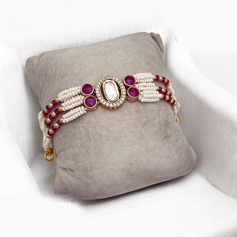 Jewel Addiction Gold Plated Pearl Bracelet