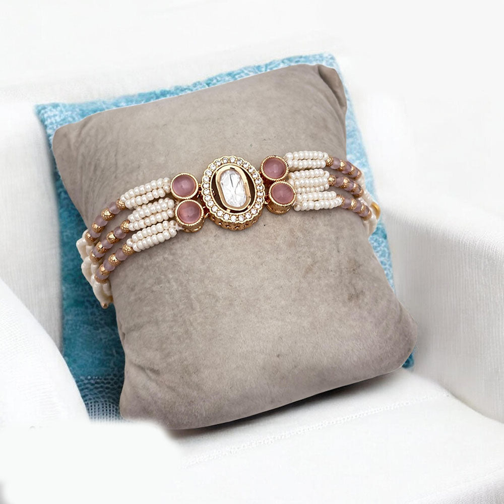 Jewel Addiction Gold Plated Pearl Bracelet