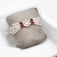 Jewel Addiction Gold Plated Polki Kundan Bracelet