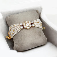 Jewel Addiction Gold Plated Polki Kundan Bracelet