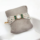 Jewel Addiction Gold Plated Polki Kundan Bracelet