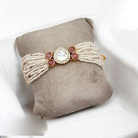 Jewel Addiction Gold Plated Polki Kundan Bracelet