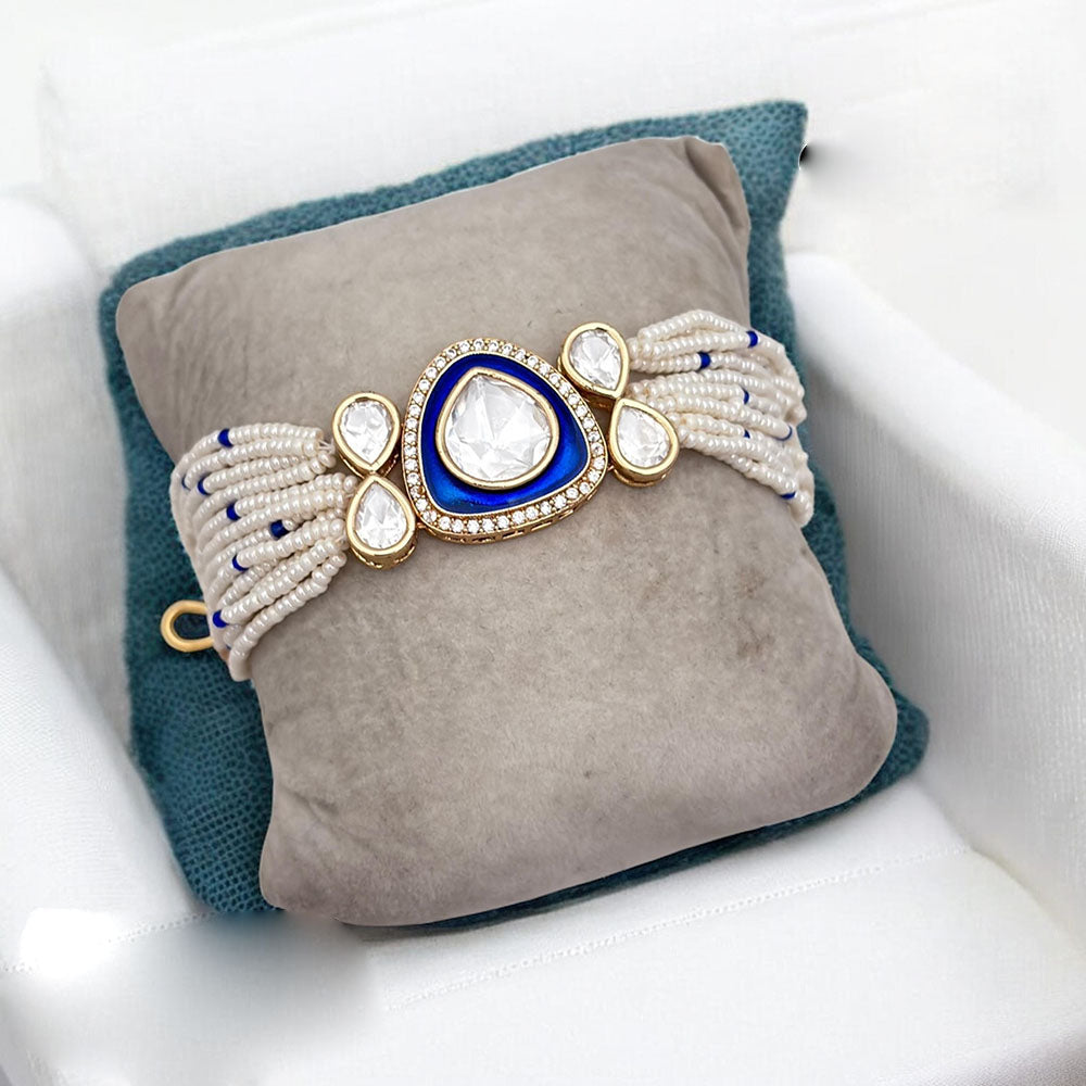 Jewel Addiction Gold Plated Polki Kundan Bracelet