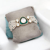 Jewel Addiction Gold Plated Polki Kundan Bracelet