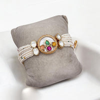Jewel Addiction Gold Plated Polki Kundan Bracelet