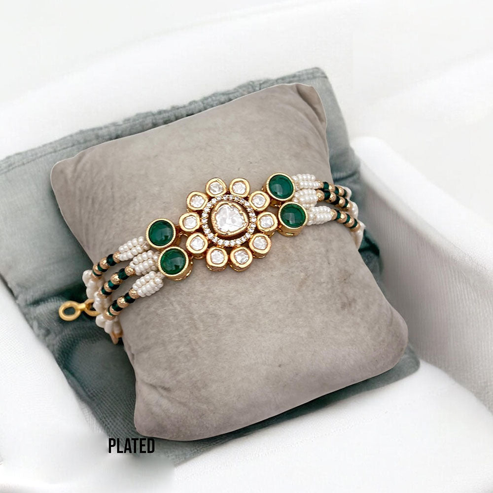 Jewel Addiction Gold Plated Polki Kundan Bracelet