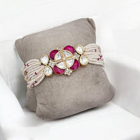 Jewel Addiction Gold Plated Polki Kundan Bracelet