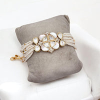 Jewel Addiction Gold Plated Polki Kundan Bracelet