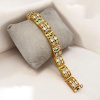 Jewel Addiction Gold Plated Polki Kundan Bracelet