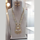 Jewel Addiction Gold Plated Pota Stone Meenakari Long Necklace Set