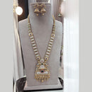 Jewel Addiction Gold Plated Pota Stone Meenakari Long Necklace Set