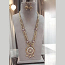 Jewel Addiction Gold Plated Pota Stone Meenakari Long Necklace Set