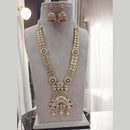 Jewel Addiction Gold Plated Pota Stone Meenakari Long Necklace Set
