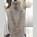 Jewel Addiction Gold Plated Pota Stone Long Necklace Set