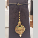 Jewel Addiction Gold Plated Pota Stone And Beads Maangtikka