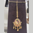 Jewel Addiction Gold Plated Pota Stone And Beads Maangtikka