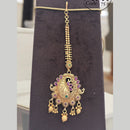 Jewel Addiction Gold Plated Pota Stone And Beads Maangtikka