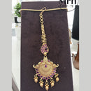 Jewel Addiction Gold Plated Pota Stone And Beads Maangtikka