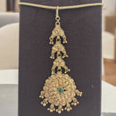 Jewel Addiction Gold Plated Pota Stone And Pearl Maangtikka