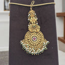Jewel Addiction Gold Plated Pota Stone And Pearl Temple Maangtikka